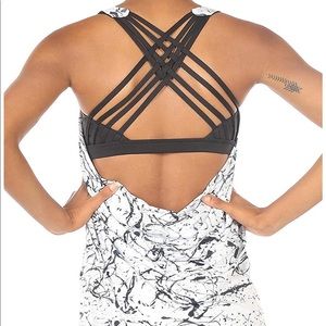 Yoga top with built-in bra